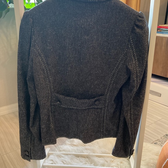 White House Black Market Size 6 Wool Textured Blazer - Picture 2 of 3